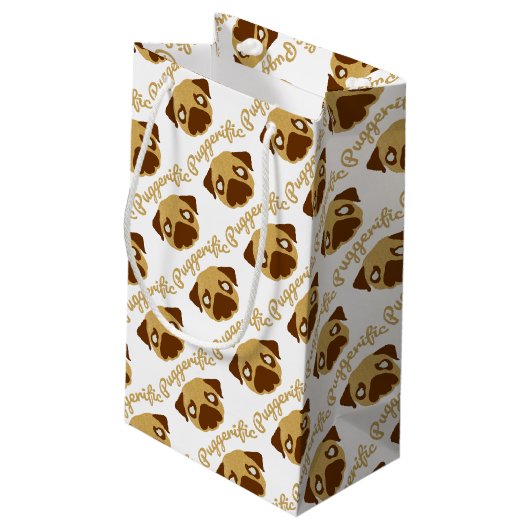 Puggerific Pug Pun Klein Cadeauzakje (Achterkant Gekanteld)