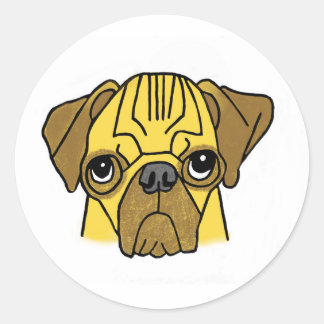 Puggie wuggie ronde sticker