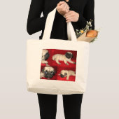 Puggies onderweg! grote tote bag (Voorkant (product))