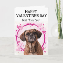 Puggle Beste Moeder Aangepaste Valentijnsdag Vakan