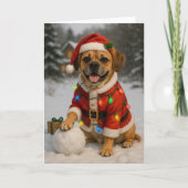 Puggle Christmas Kaart (Voorkant)