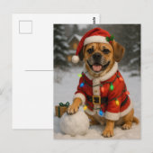 Puggle Christmas Kaart (Voorkant / Achterkant)