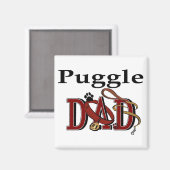Puggle Dad Gifts Magneet (Voorkant / Achterkant)