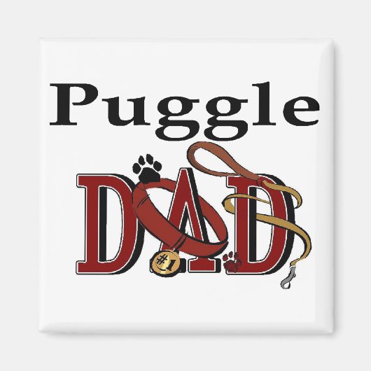 Puggle Dad Gifts Magneet (Voorkant)