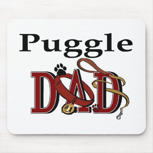 Puggle Dad Gifts Muismat (Voorkant)