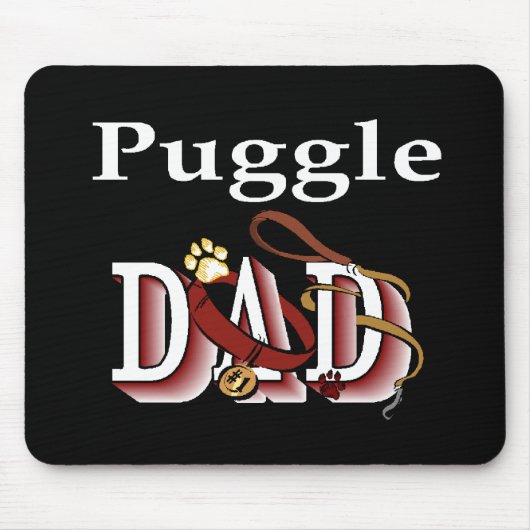 Puggle Dad Gifts Muismat (Voorkant)