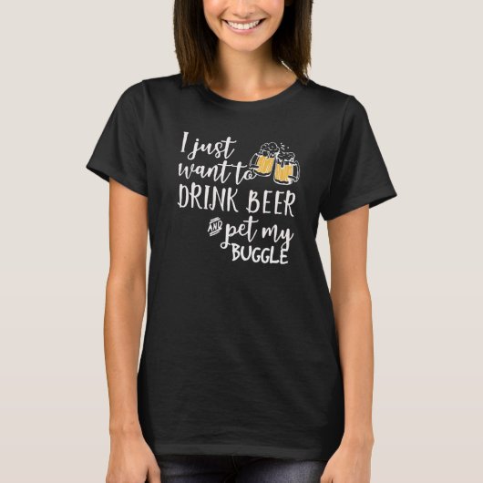 Puggle Dog Beer T - shirts Dog Mam 1 (Voorkant)
