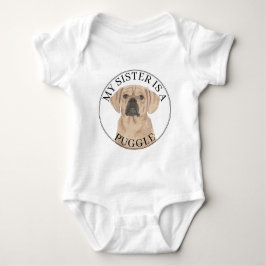 Puggle Dog Big Sister Romper