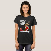 Puggle Dog Chimney Ugly Christmas Lights Xmas Paja T-shirt (Voorkant volledig)