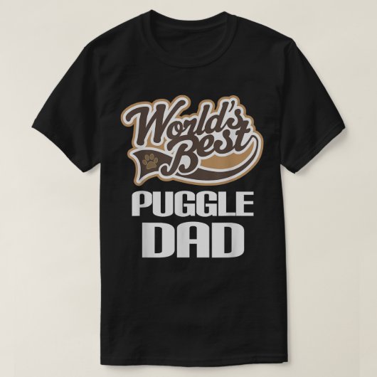 Puggle Dog Dad (Worlds Best) Pet Owner T-shirt (Design voorkant)