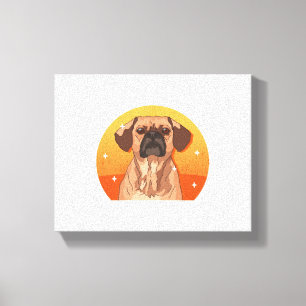 Puggle Dog Eigenaar Puggles Lover Canvas Afdruk