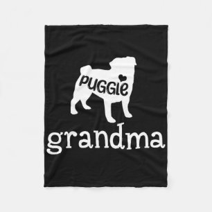 Puggle Dog Oma Lover Cadeaus voor Vrouwen Schattig Fleece Deken