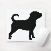 Puggle Dog Silhouette Muismat (Met muis)
