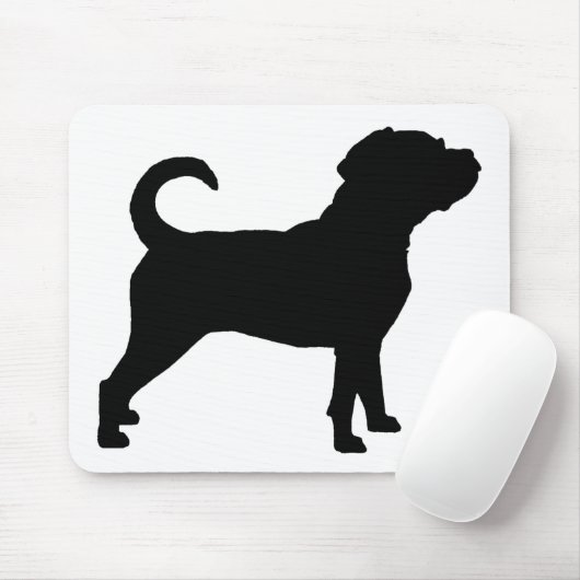 Puggle Dog Silhouette Muismat (Met muis)