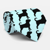 Puggle Dog Silhouette Stropdas (Opgerold)