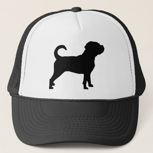 Puggle Dog Silhouette Trucker Pet (Voorkant)