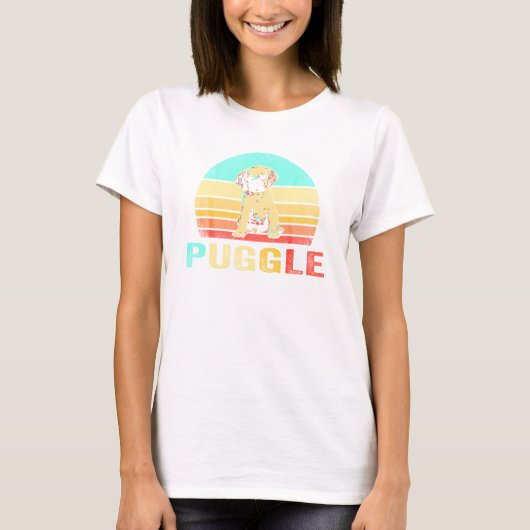  Puggle Dog Sunset T-shirt (Voorkant)