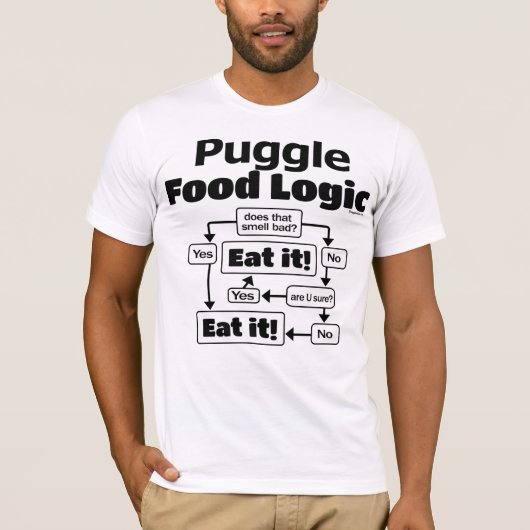Puggle Food Logic T-shirt (Voorkant)