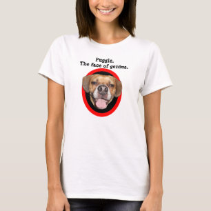 Puggle. Het gezicht van het genie. T-shirt