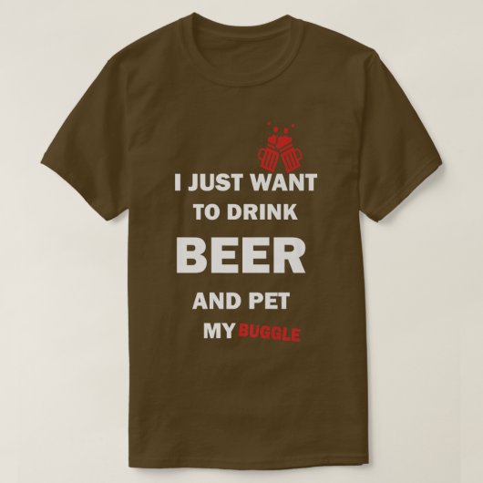 Puggle Hondenliefhebber Beer T - shirts Funny Dog (Design voorkant)