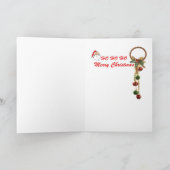 Puggle in de Kroon van Kerstmis Feestdagen Kaart (Binnen)