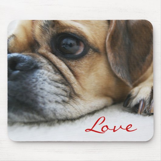Puggle Love Mousepad Muismat (Voorkant)
