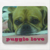 Puggle love mousepad muismat (Voorkant)