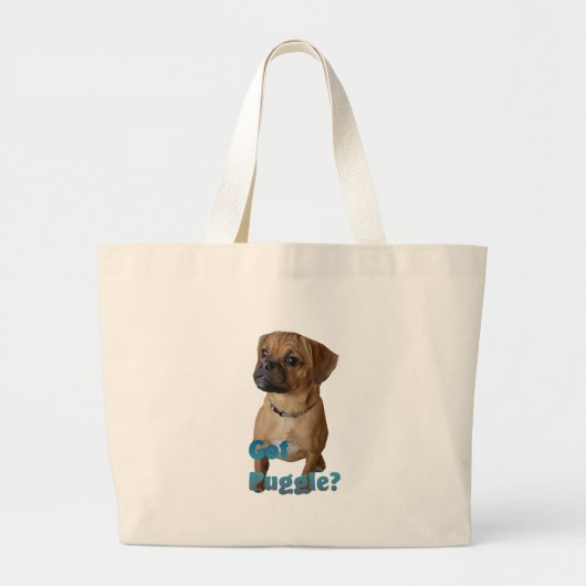 Puggle Lovers Gifts Grote Tote Bag (Voorkant)