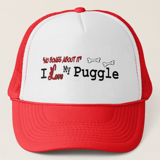 Puggle Lovers Gifts Trucker Pet (Voorkant)