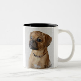 Puggle Lovers Gifts Tweekleurige Koffiemok