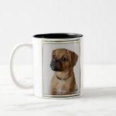Puggle Lovers Gifts Tweekleurige Koffiemok (Links)