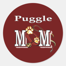 Puggle mam Gifts Ronde Sticker
