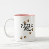 Puggle mama tweekleurige koffiemok (Links)