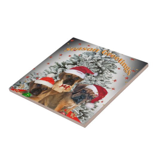 Puggle Merry-kersttegels Tegeltje (Zijkant)