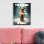 Puggle Mic Drop Canvas Afdruk (Insitu (Woonkamer))