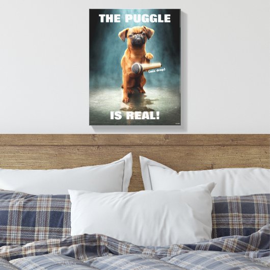 Puggle Mic Drop Canvas Afdruk (Insitu (Slaapkamer))