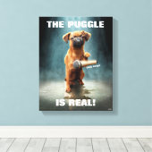 Puggle Mic Drop Canvas Afdruk (Insitu (Houten vloer))