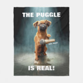 Puggle Mic Drop Fleece Deken (Voorkant)