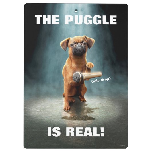 Puggle Mic Drop Klembord (Achterkant)