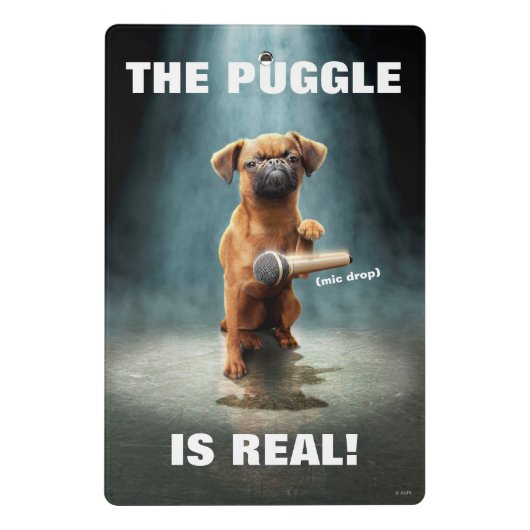 Puggle Mic Drop Mini Klembord (Achterkant)