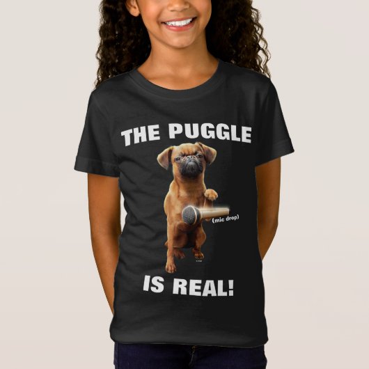 Puggle Mic Drop T-shirt (Voorkant)
