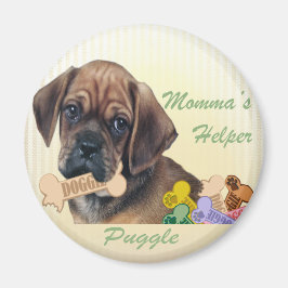 Puggle Momma's helpermagneet Magneet