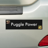 Puggle Power Bumpersticker (Op auto)