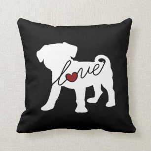 Puggle (pug / Beagle) Love Kussen