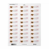 Puggle retouradreslabels etiket (Full Sheet)