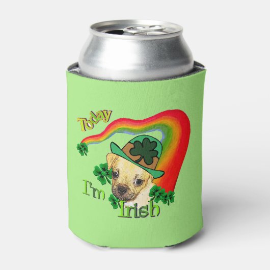 Puggle St Patricks Day Blikjeskoeler (Blikje Voorkant)