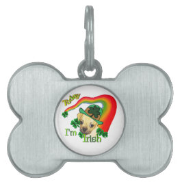 Puggle St Patricks Day Huisdieren Naamplaatje