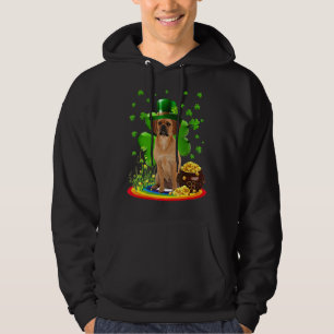 Puggle St Patricks Day Irish Shamrock Dog Loves Hoodie
