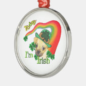 Puggle St. Patrick's Day Metalen Ornament (Links)