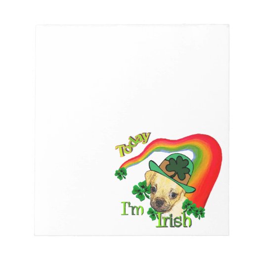 Puggle St Patricks Day Notitieblok (Voorkant)